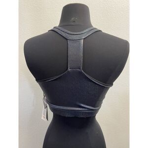 Mono B‎ Holographic Racerback Sports Bra Size Medium Black
